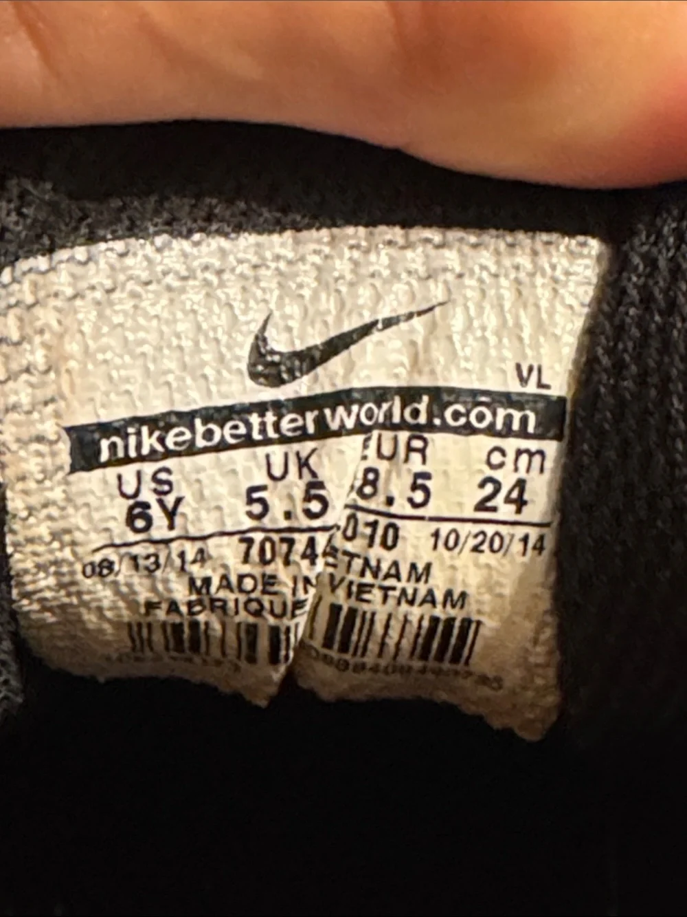 Nike Black and White Kids Vapor Cleats Sneakers
